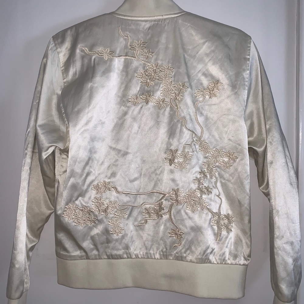 M.A.P. Satin embroidered bomber jacket